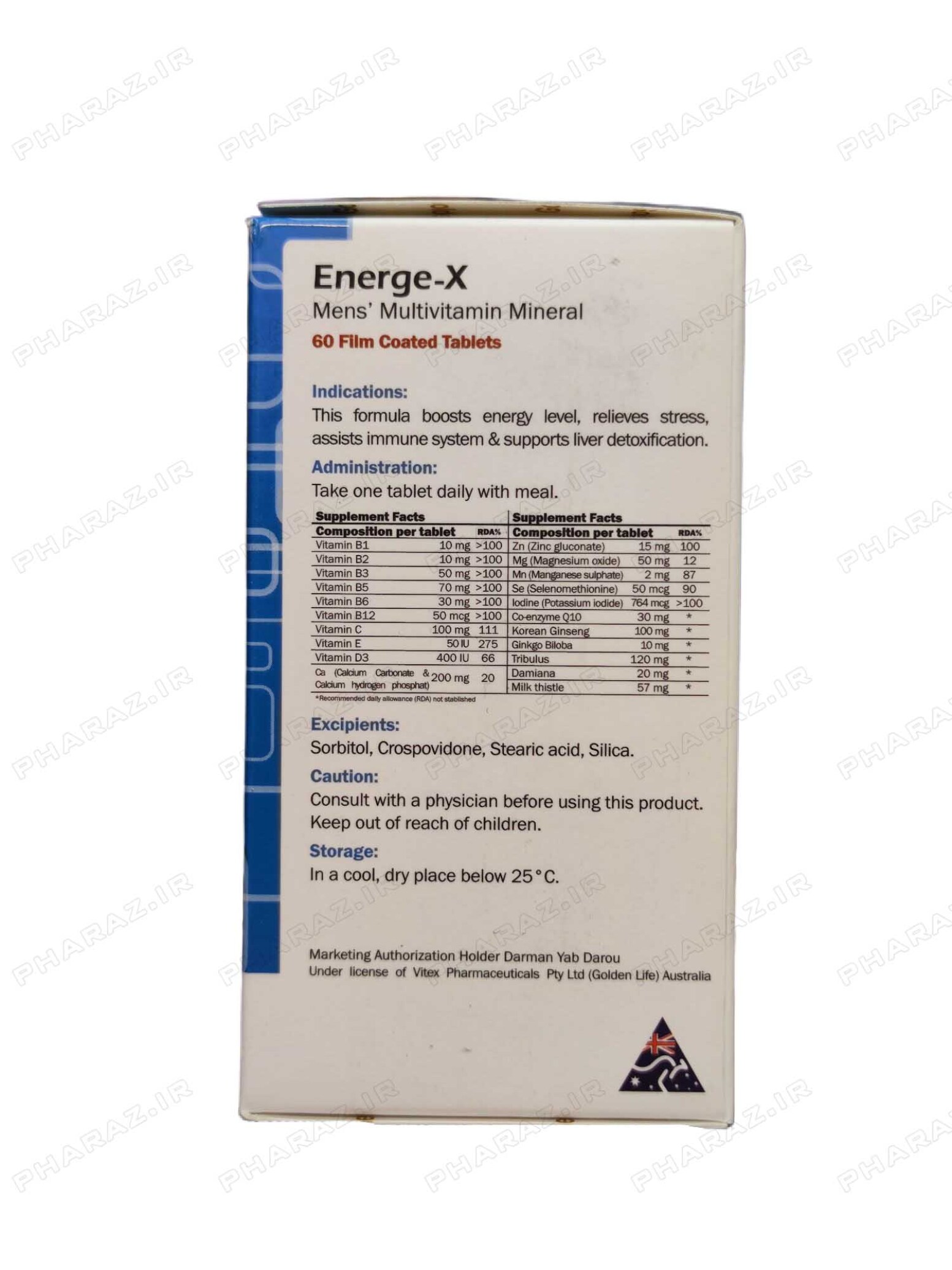  Golden Life Energe-X Tabs 