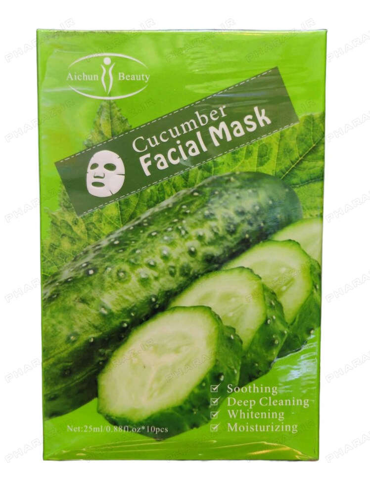 ماسک ورقه ای نقابی مدل Cucumber(خیار) آیچون بیوتی - Aichun Beauty Cucumber Facial Mask
