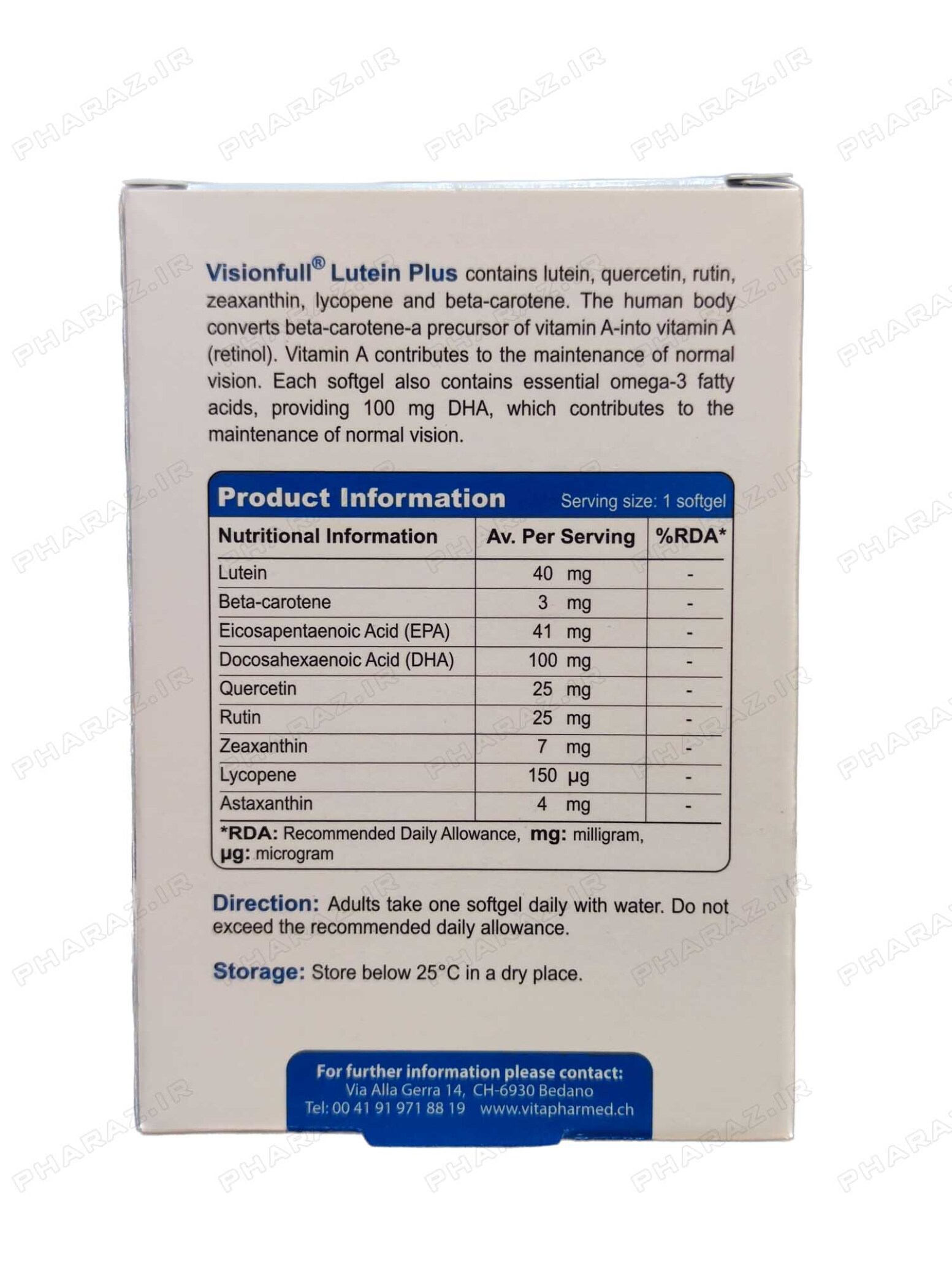  Viva Tune Visionfull Lutein Plus 30 Softgels 