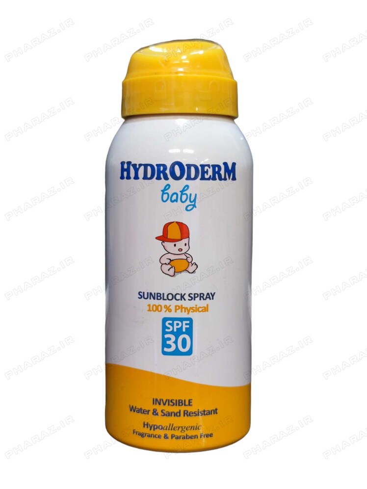 اسپری ضد آفتاب کودکان SPF30 هیدرودرم 100 میلی لیتر - Hydroderm SPF30 Sunblock Spray
