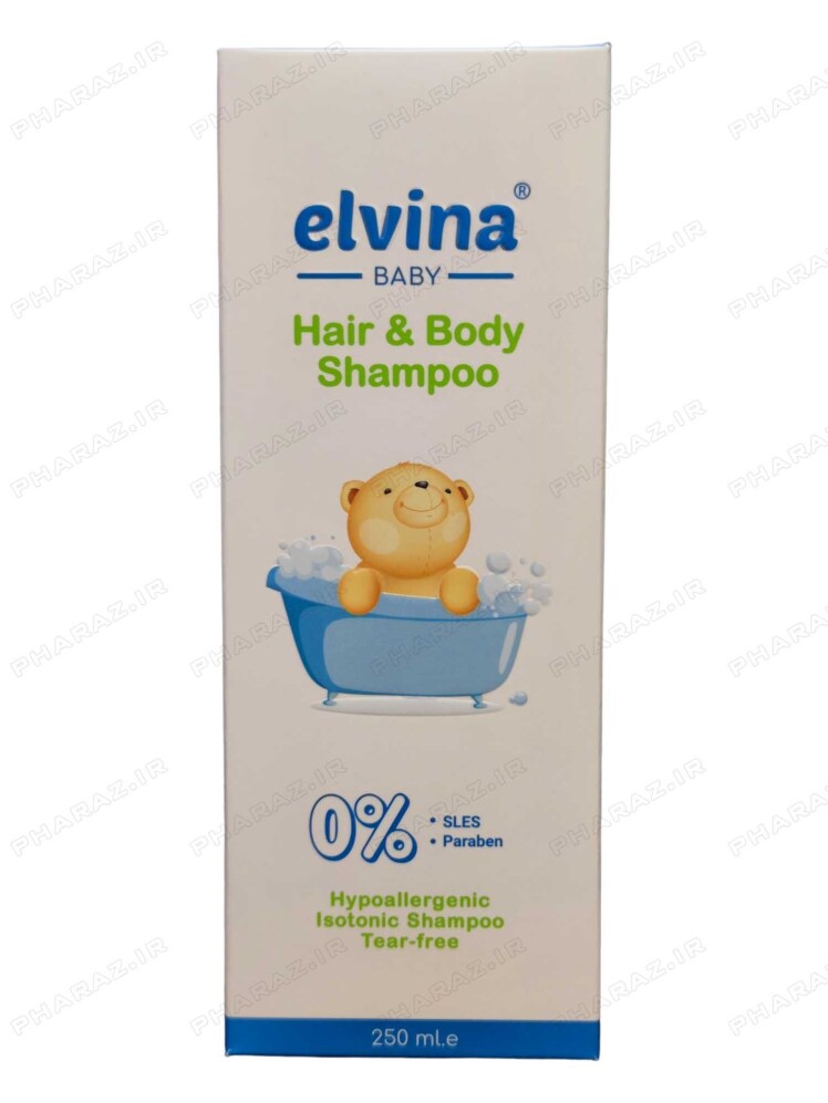شامپو سر و بدن کودک الوینا 250 میلی لیتر - Elvina Baby Hair And Body Shampoo