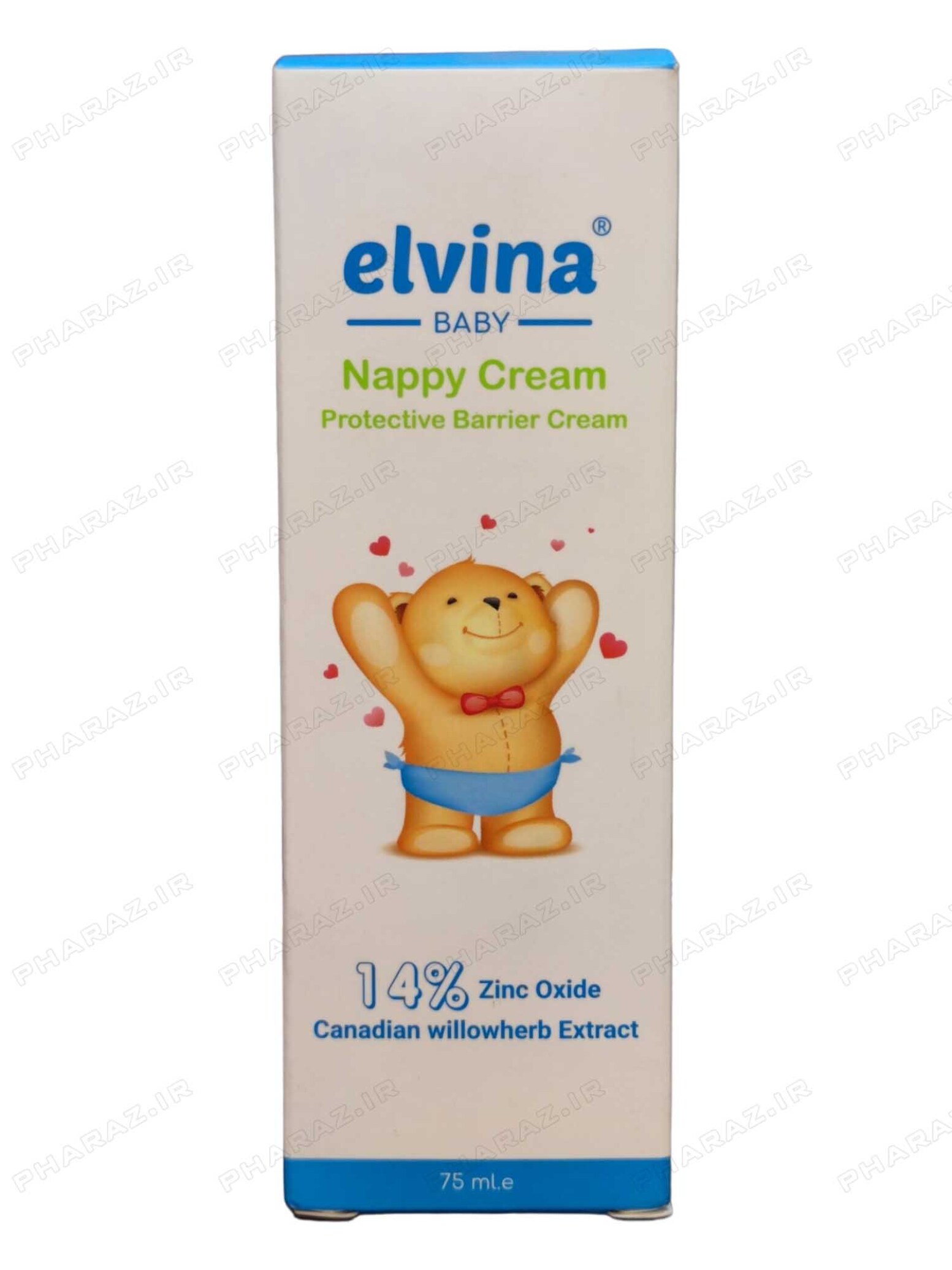  کرم محافظ پای کودک الوینا حاوی 14 درصد زینک اکساید 75 میلی لیتر - Elvina Baby Nappy Cream Protective Barrier Cream 